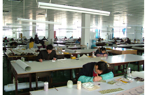 Artists at work in the Fromental studio